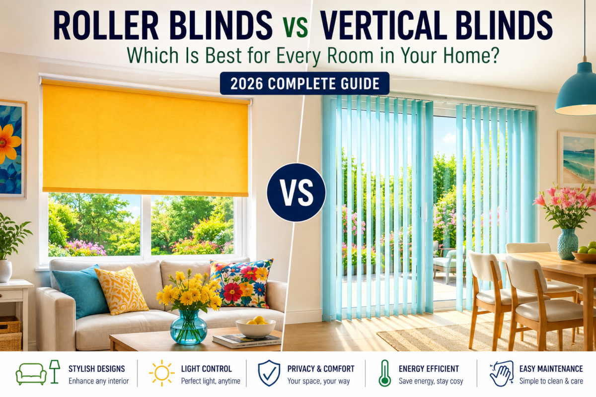 Roller Blinds vs Vertical Blinds